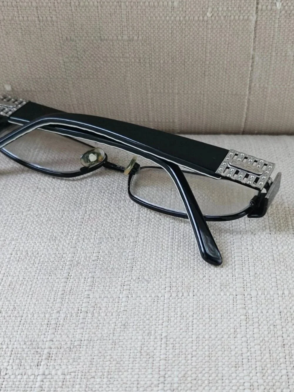 bebe Eyeglasses Black Patterned Arms Women's Eyewear Glasses Eyewear Desire